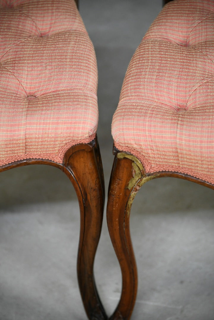 Set 6 Antique Walnut Dining Chairs