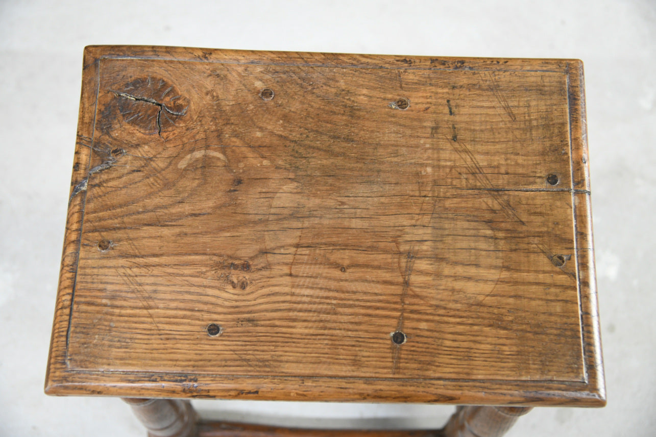 17th Century Style Oak Joint Stool