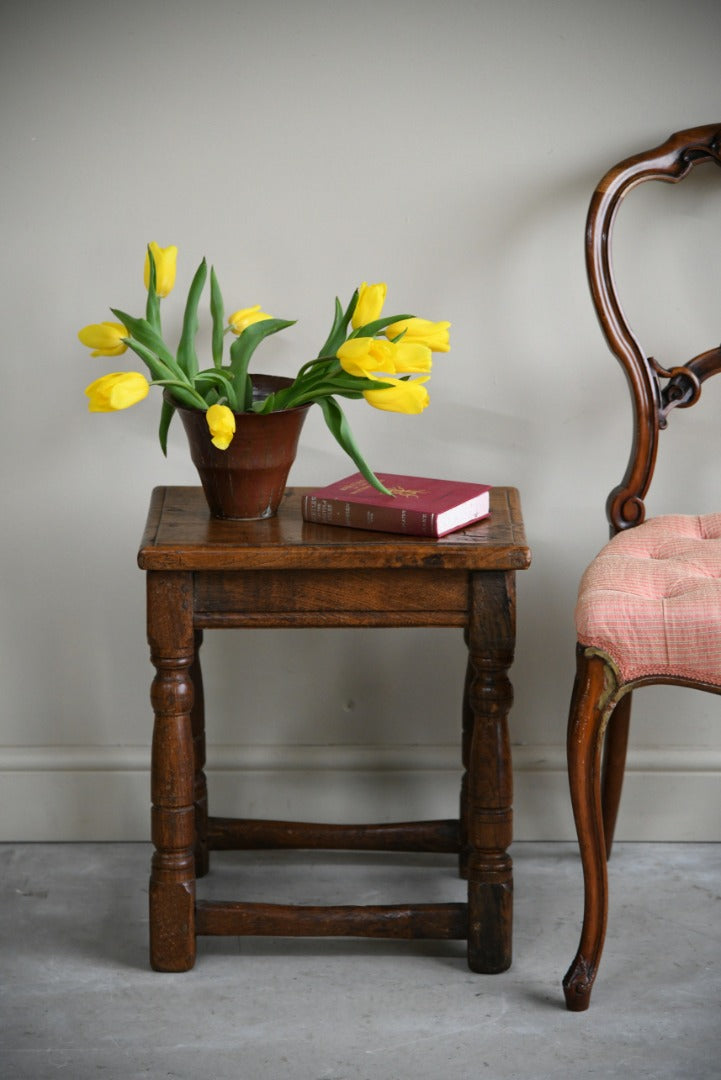 17th Century Style Oak Joint Stool