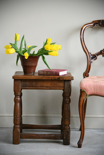 17th Century Style Oak Joint Stool