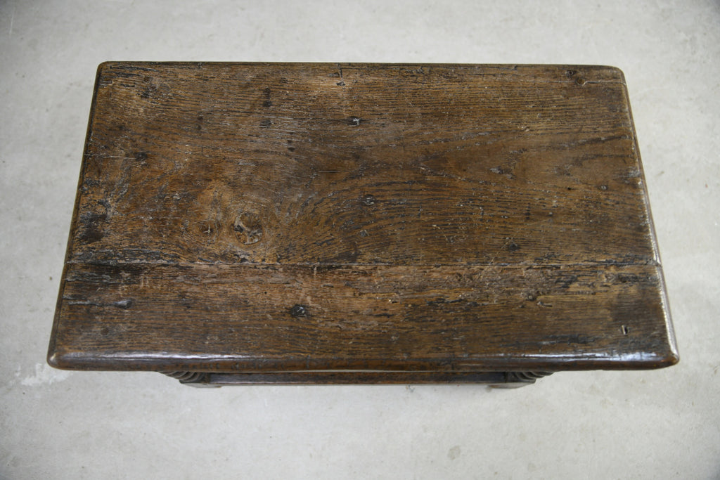 Early Oak Bobbin Side Table