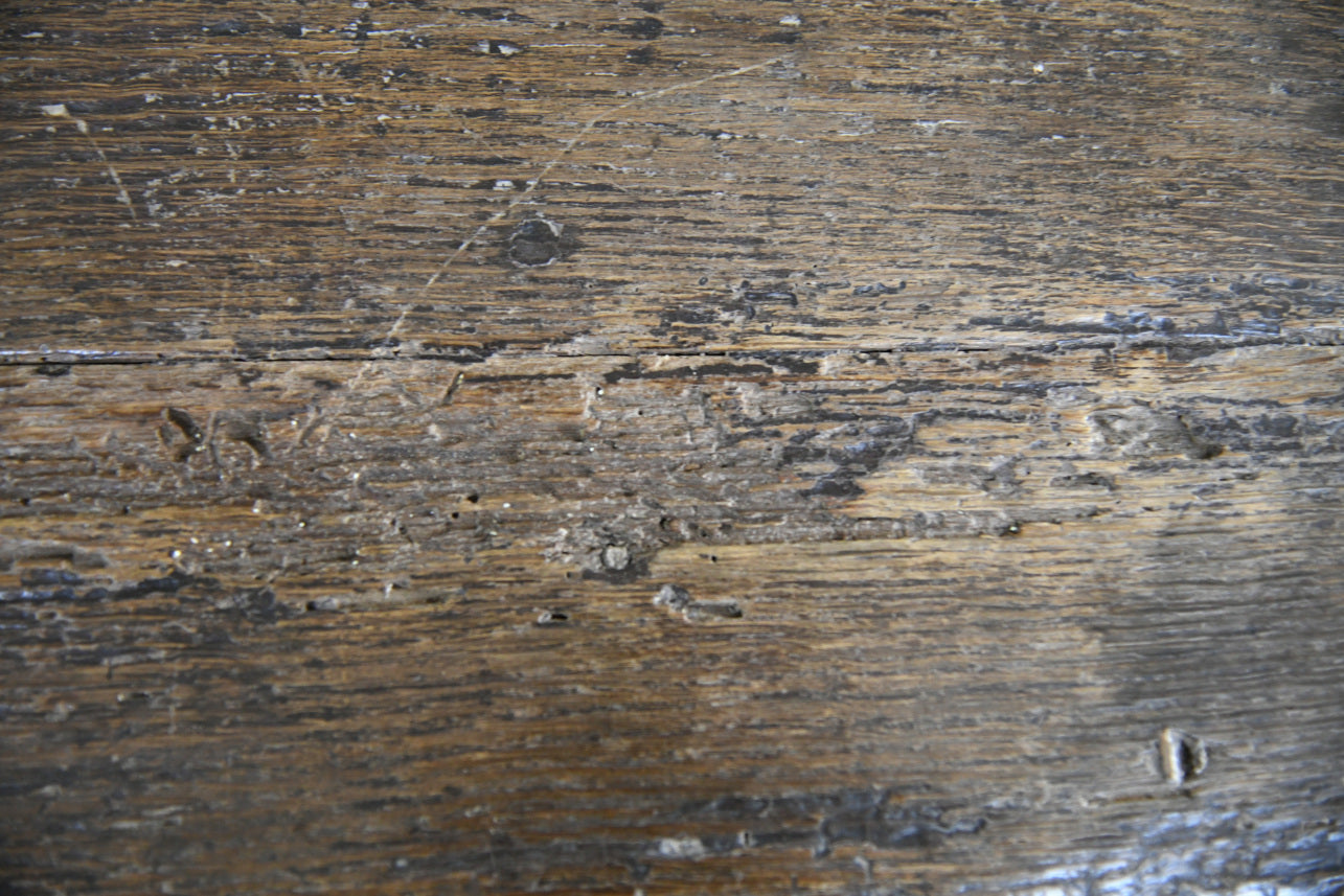 Early Oak Bobbin Side Table