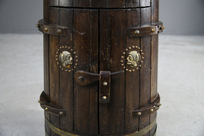 Kitsch Oak Barrel Drinks Trolley