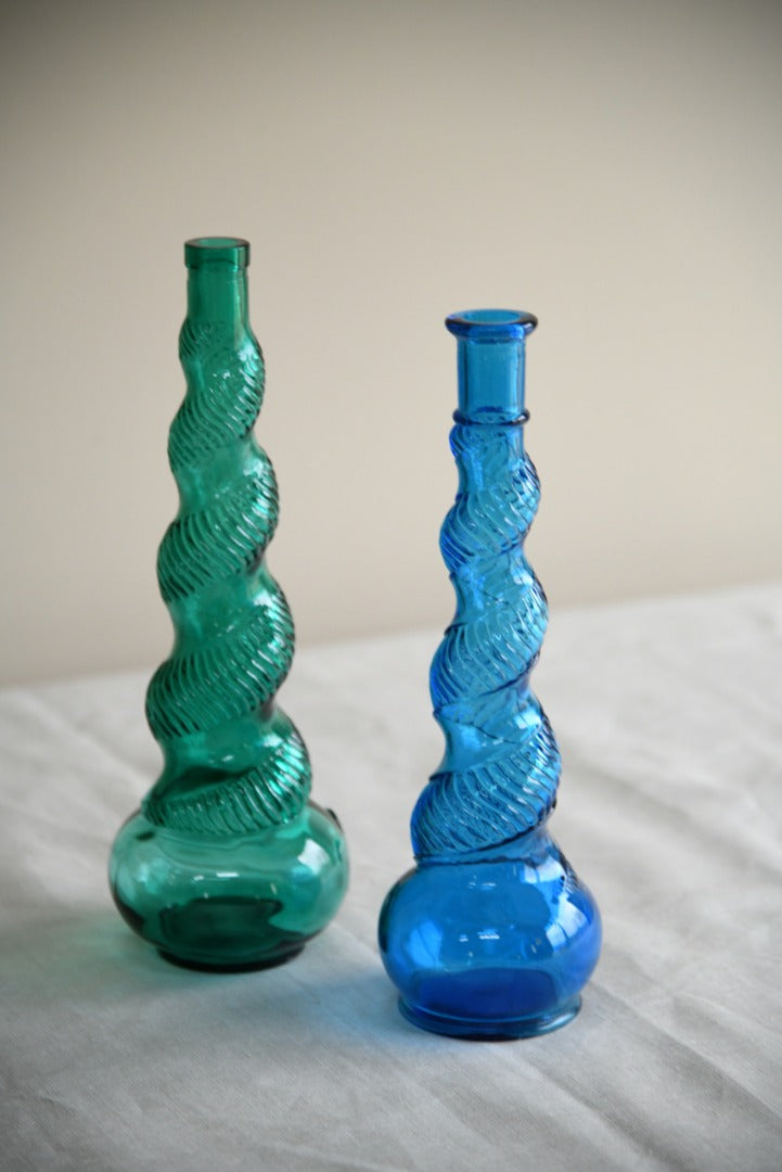 Pair Glass Bottles