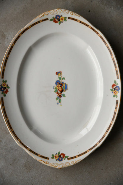 Blue and White Oval Plate