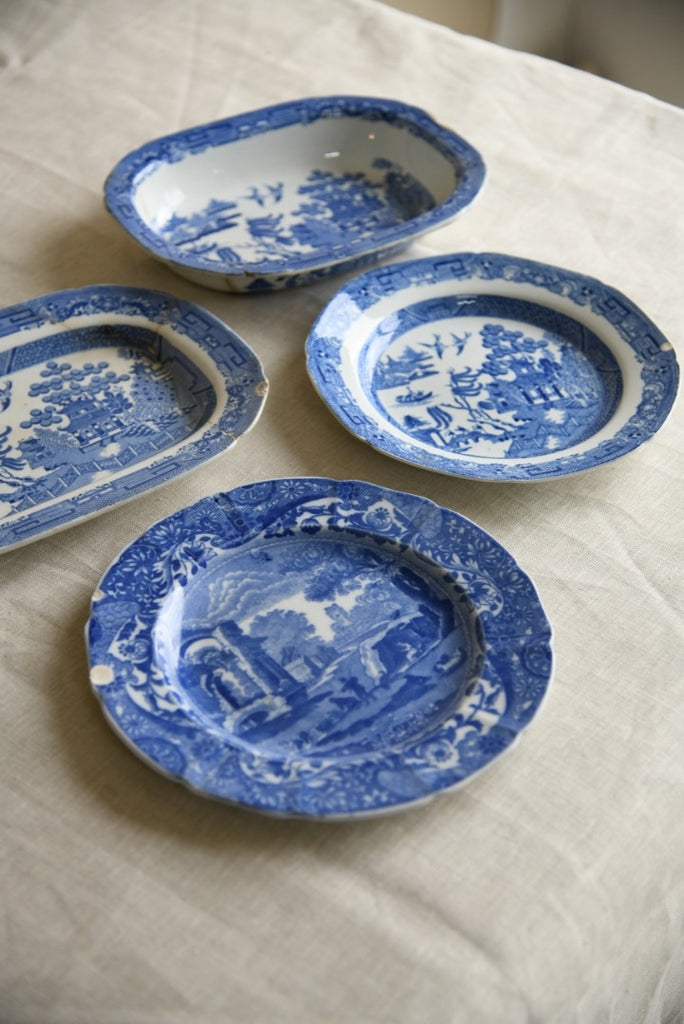 Collection of Blue and White Plates