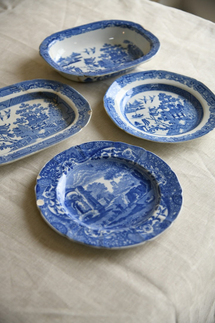 Collection of Blue and White Plates