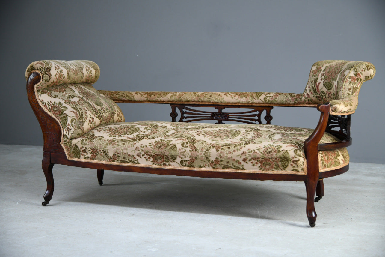 Antique Edwardian Upholstered Chaise Longue