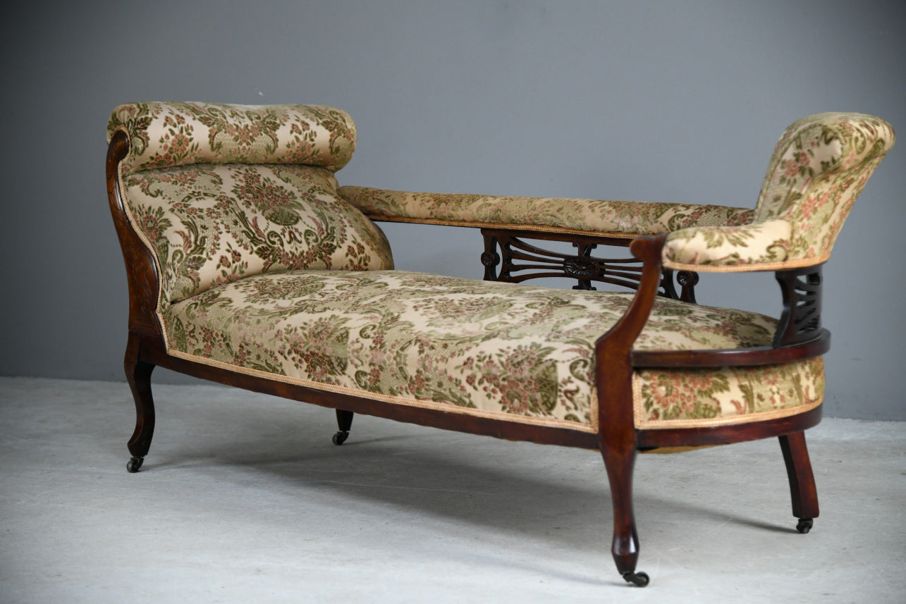 Antique Edwardian Upholstered Chaise Longue