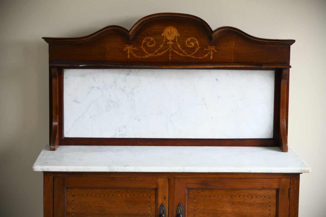 Edwardian Mahogany Marble Washstand