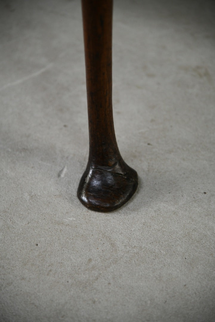 Antique Oak Drop Leaf Kitchen Side Occasional Table