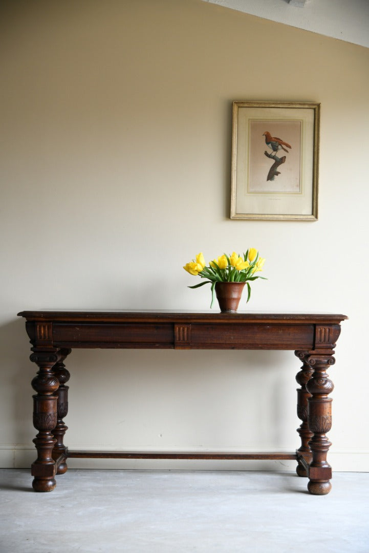 Antique Oak Console Table