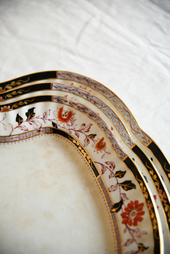 3 x Victorian Ashworth Brothers Antique Platters