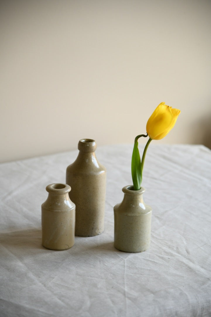 3 Stoneware Bottles 