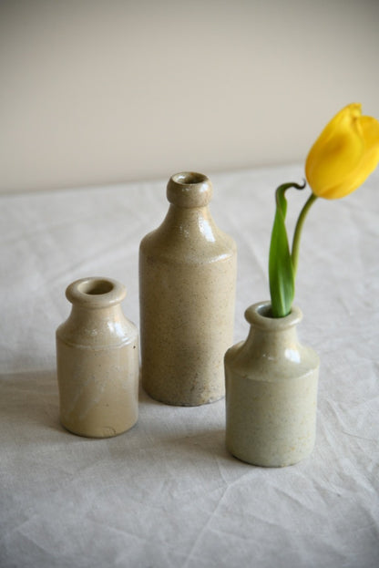 3 Stoneware Bottles 