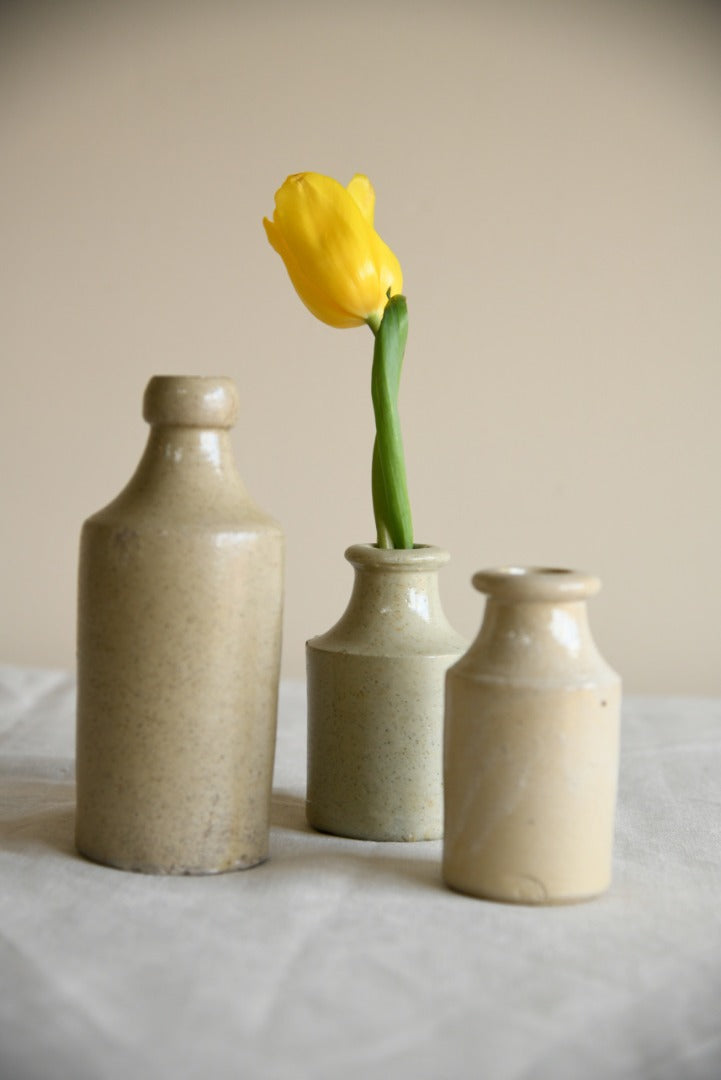 3 Stoneware Bottles 