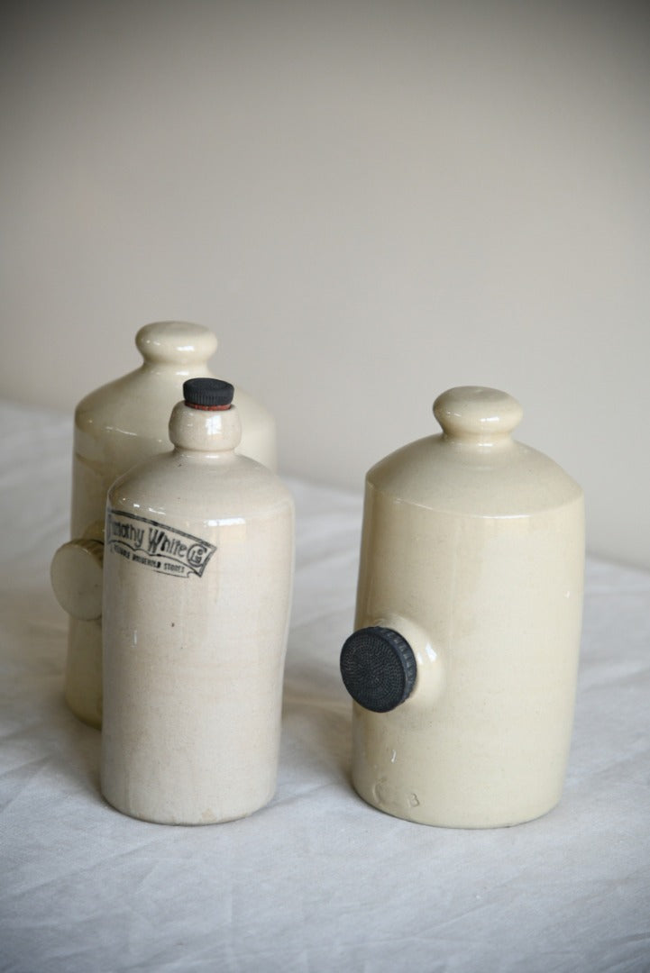 3 Stoneware Hot Water Bottles