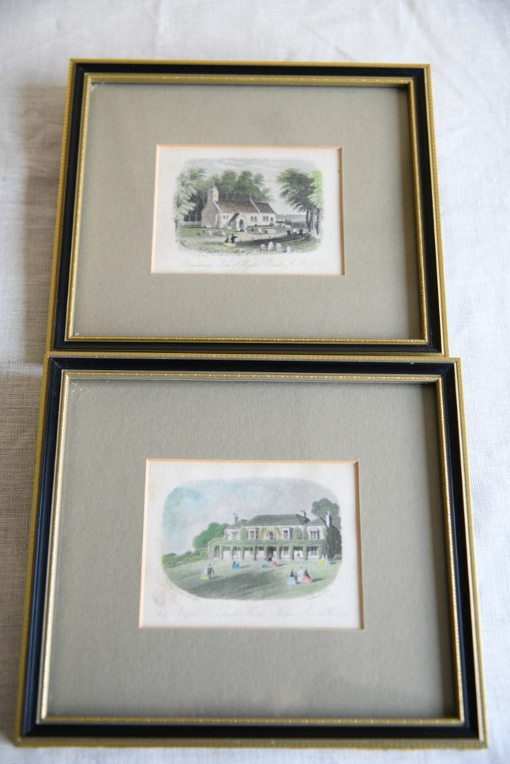 Pair Hand Coloured Engravings Isle of Wight