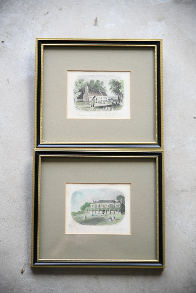 Pair Hand Coloured Engravings Isle of Wight