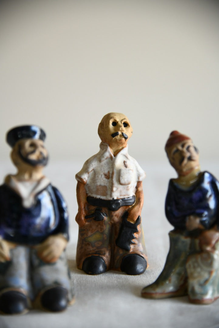 3 Tremar Cornish Pottery Figures