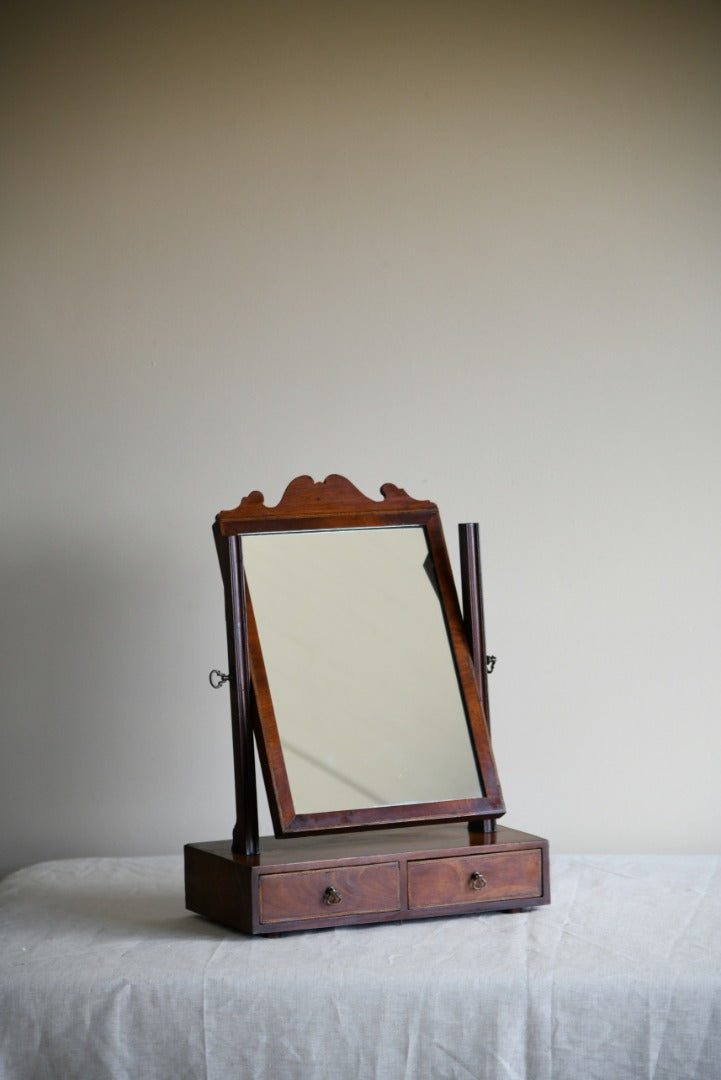 Antique Mahogany Toilet Mirror