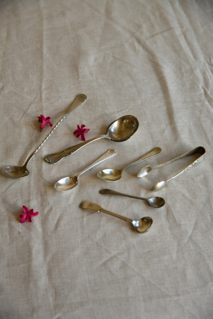 Collection of Vintage Spoons and Tongs