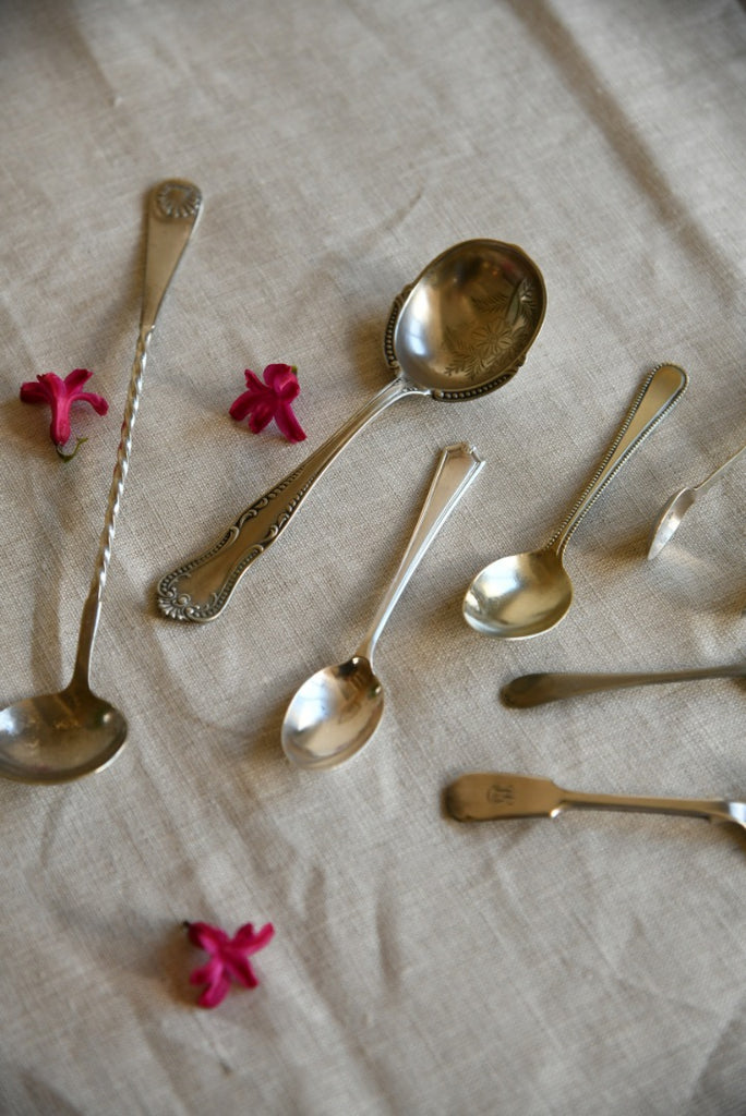 Collection of Vintage Spoons and Tongs