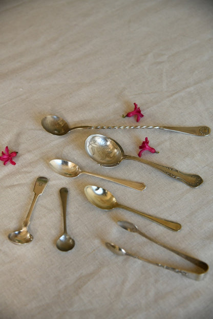 Collection of Vintage Spoons and Tongs