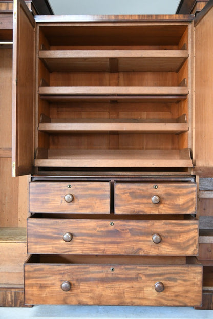 Large Mahogany Compactum Wardrobe