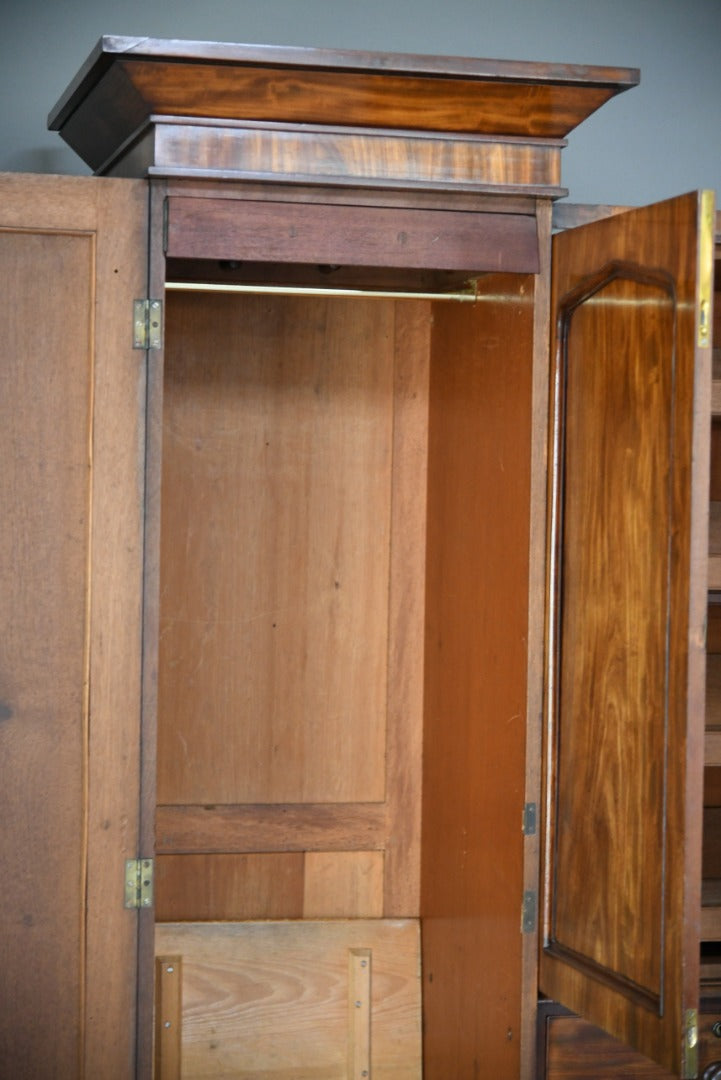 Large Mahogany Compactum Wardrobe