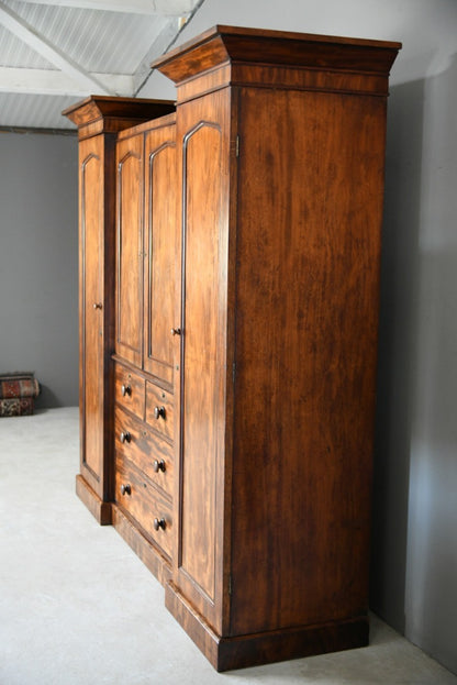 Large Mahogany Compactum Wardrobe