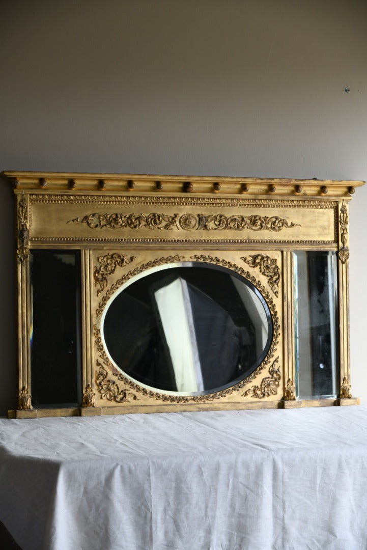 Antique Gilt Overmantle Mirror