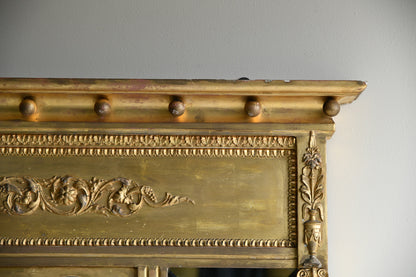 Antique Gilt Overmantle Mirror