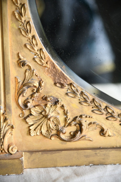 Antique Gilt Overmantle Mirror