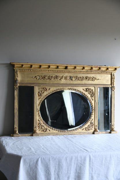 Antique Gilt Overmantle Mirror