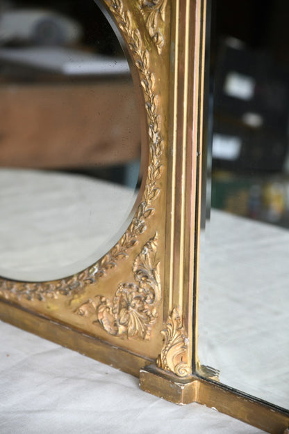 Antique Gilt Overmantle Mirror