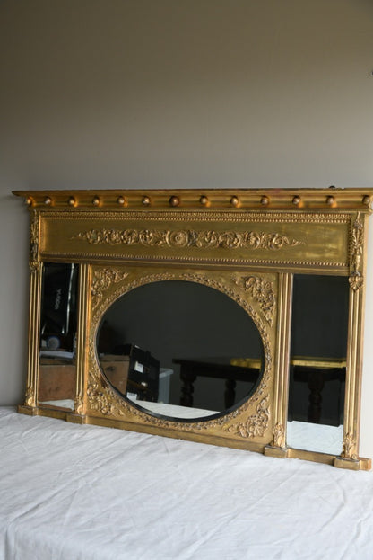 Antique Gilt Overmantle Mirror