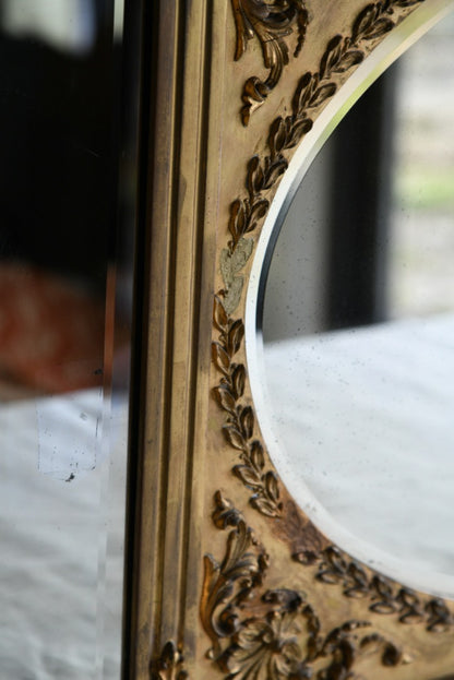 Antique Gilt Overmantle Mirror