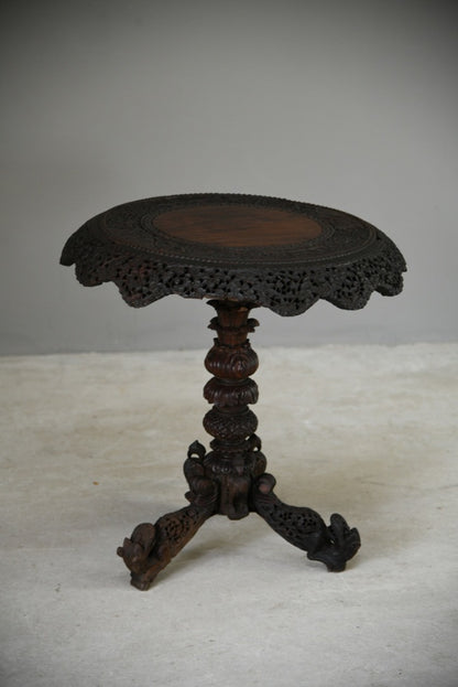 Anglo Indian Carved Padouk Table