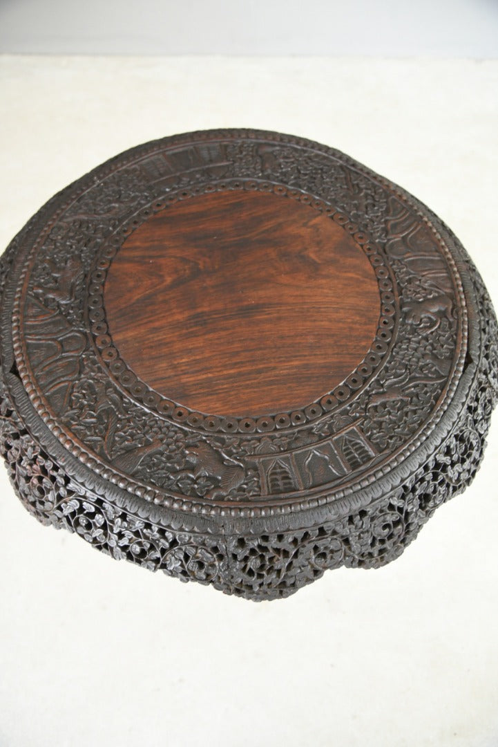 Anglo Indian Carved Padouk Table