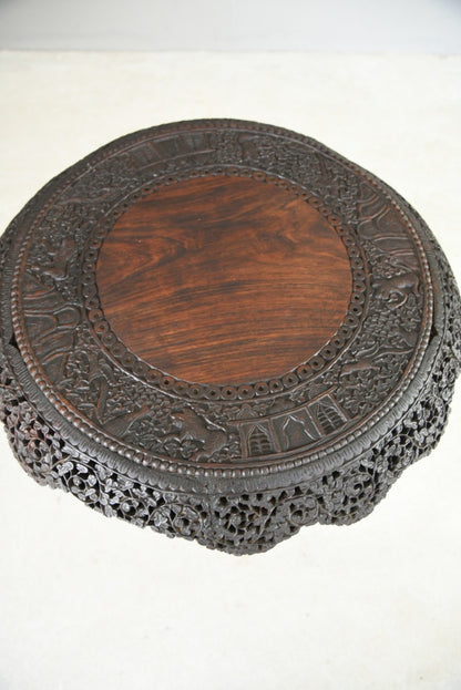 Anglo Indian Carved Padouk Table
