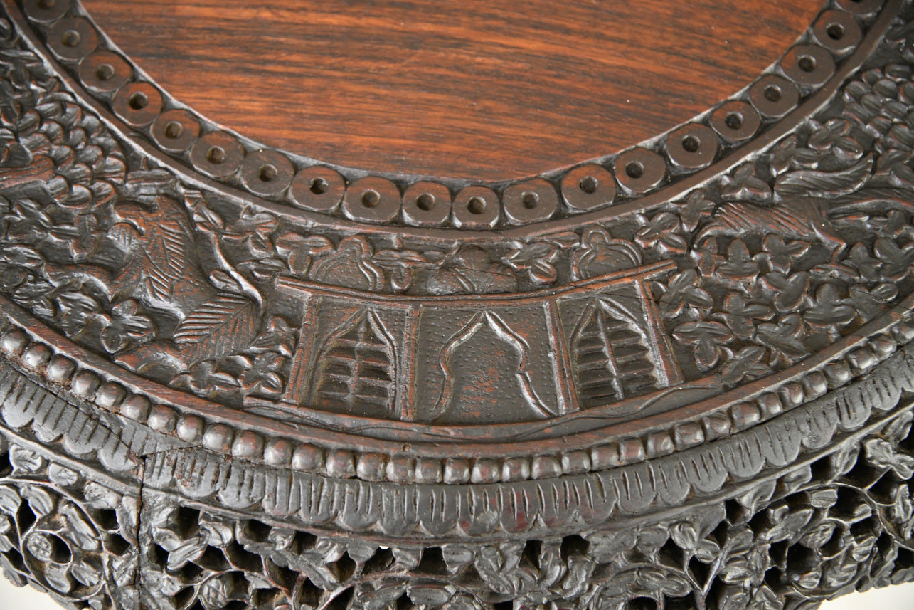 Anglo Indian Carved Padouk Table