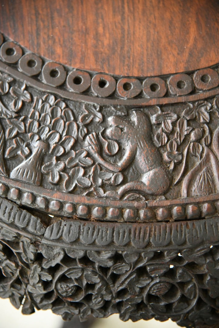 Anglo Indian Carved Padouk Table