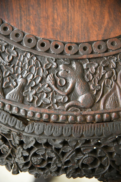 Anglo Indian Carved Padouk Table