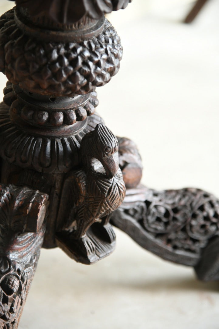 Anglo Indian Carved Padouk Table