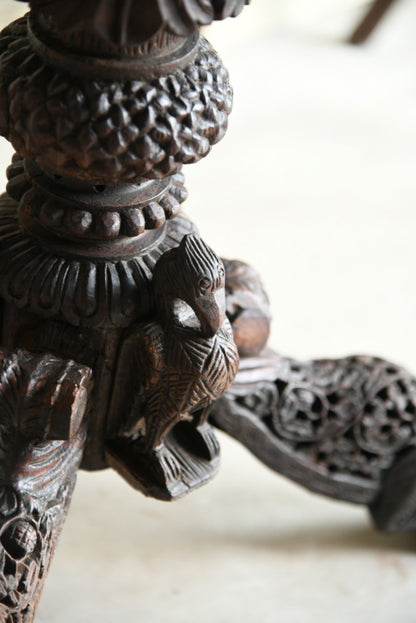 Anglo Indian Carved Padouk Table