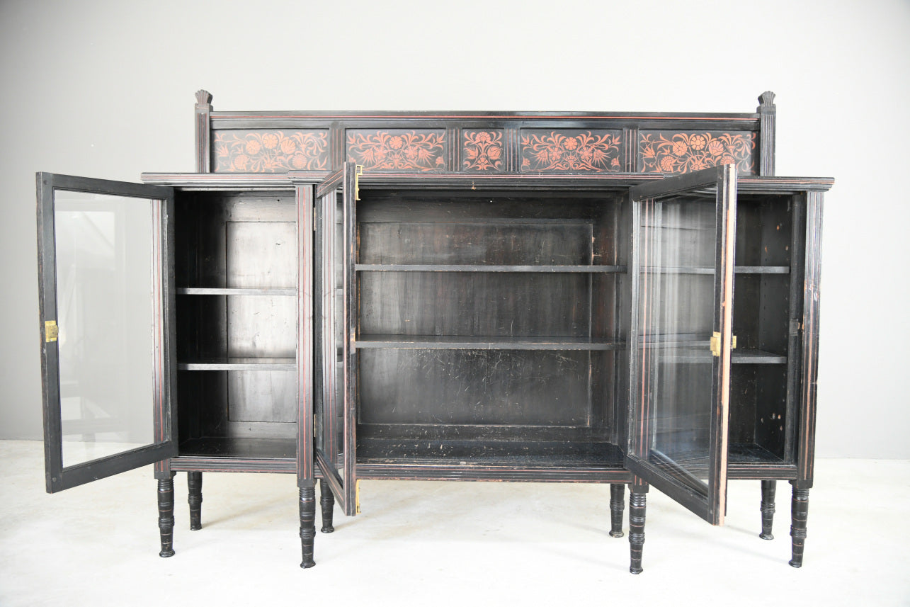 Victorian Aesthetic Movement Glazed Cabinet