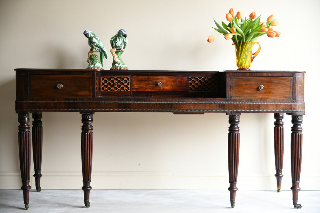 Antique 19th Century Converted Piano Side Console Table