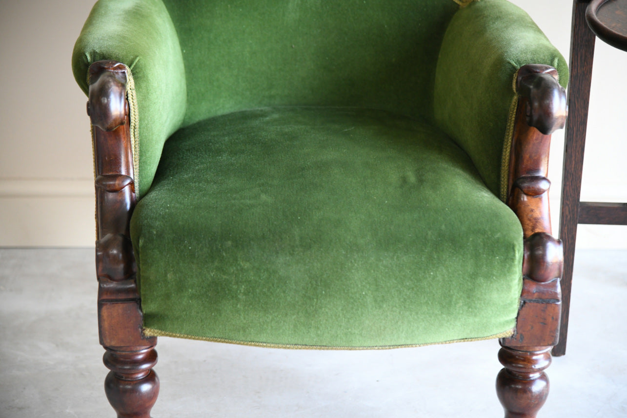 Antique Upholstered Armchair