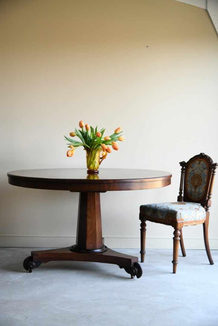 Rosewood Veneer Round Breakfast Table